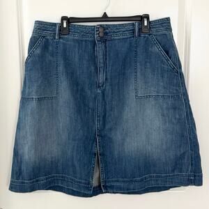 Pilcro Blue Denim Mini Skirt
